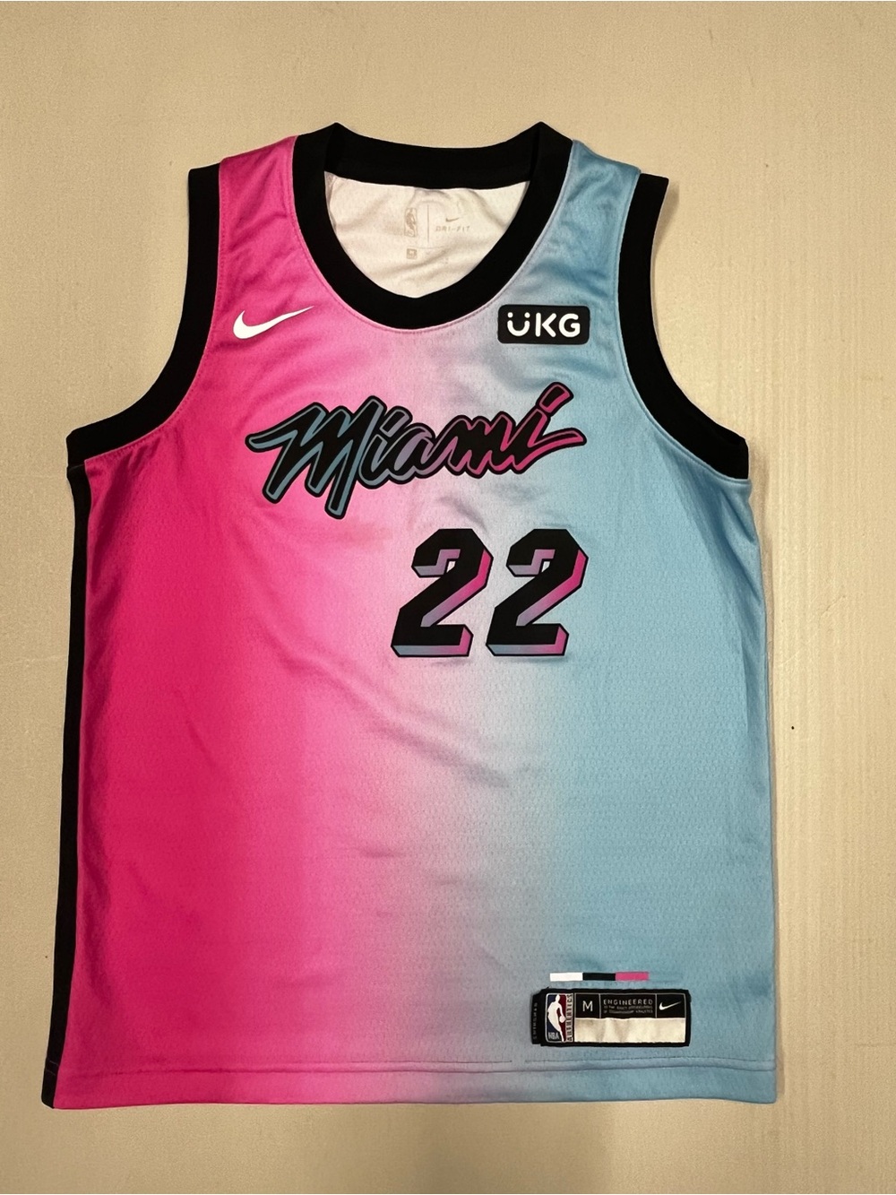 NBA Miami Gradient 'Vice' #22 Jersey - Pink & Blue